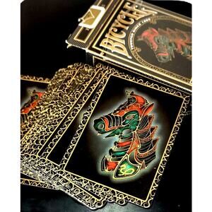 Beautiful Vintage Deck of Warrior Horse Playing Cards in Case~ Like New